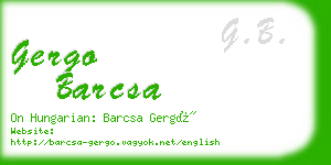 gergo barcsa business card